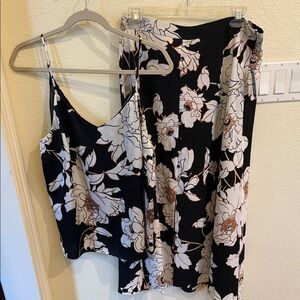 Apt. 9 Black and White Floral Skirt Set